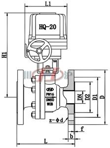 Q941F46電動襯氟球閥 配HQ執(zhí)行器 