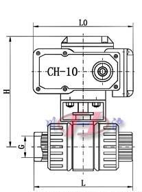 SQ911S電動塑料球閥 配CHR執(zhí)行器 