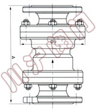 YB41X固定比例式減壓閥 外形尺寸圖